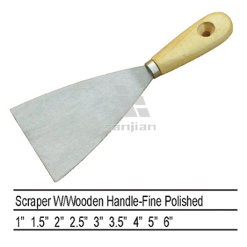 Sjsl37 Carbon Steel Polished Wood Handle Scraper